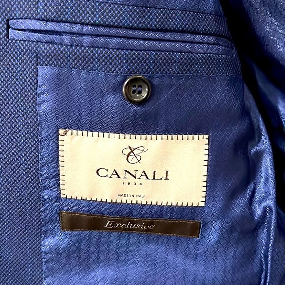 CANALI Classic Fit Two Button Stretch Suit, Blue, Size 40R (US) / 50R (EU) - Picture 5 of 11